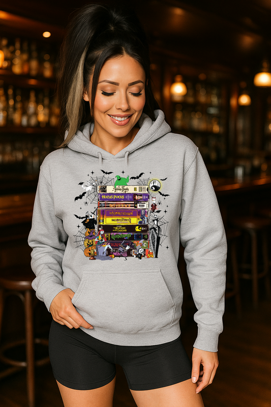 DTF Transfer - "Stacked Halloween Classics Hoodie – Spooky Season Movie Lovers Edition"