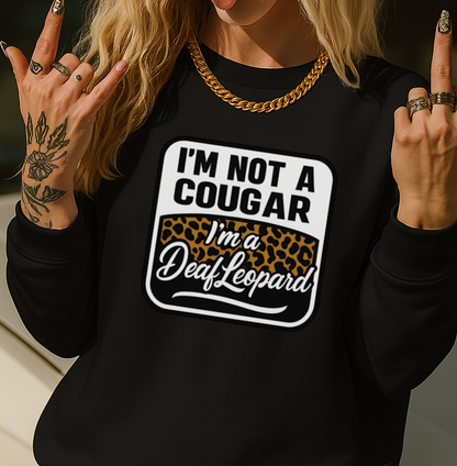 DTF Transfer Funny Deaf Leopard Not A Cougar