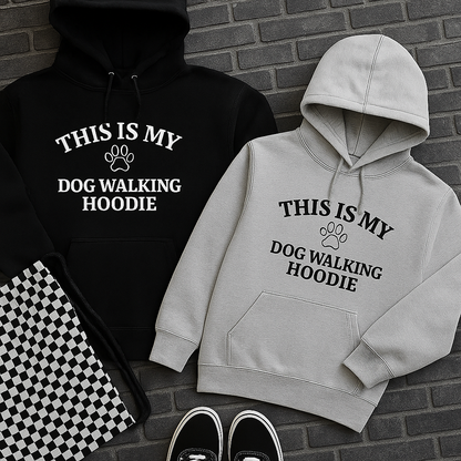 Embroidered Hoodie - Dog Walking Hoodie