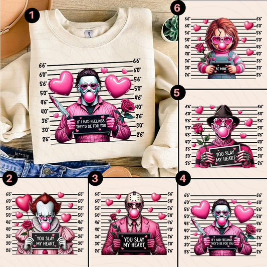 Sweatshirt T-Shirt Crewneck Valentines - Bubblegum Love Mugshot Collection