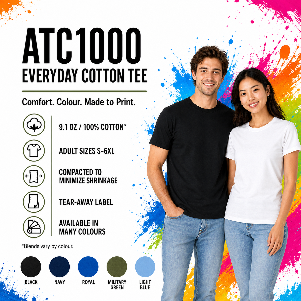 ATC™ EVERYDAY COTTON TEE - ATC1000 ✨CLICK HERE TO RETURN✨