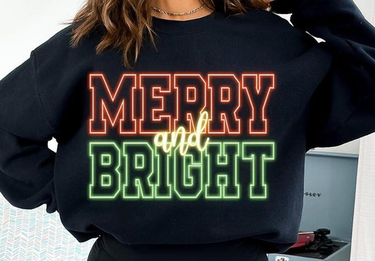 DTF Transfer Christmas Merry & Bright