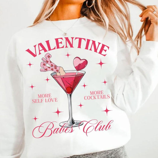 Sweatshirt Or T-Shirt Hoodie  Happy Valentines Babes Club