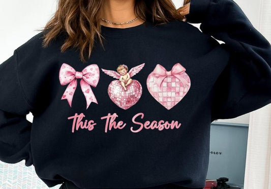 Sweatshirt Hoodie Crewneck T-Shirt  Happy Valentines Tis The Season