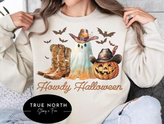 DTF Transfer Fall Halloween Country Pumpkins Boats Ghost