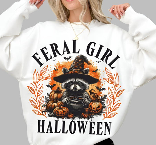 DTF Transfer Fall Halloween Feral Girl