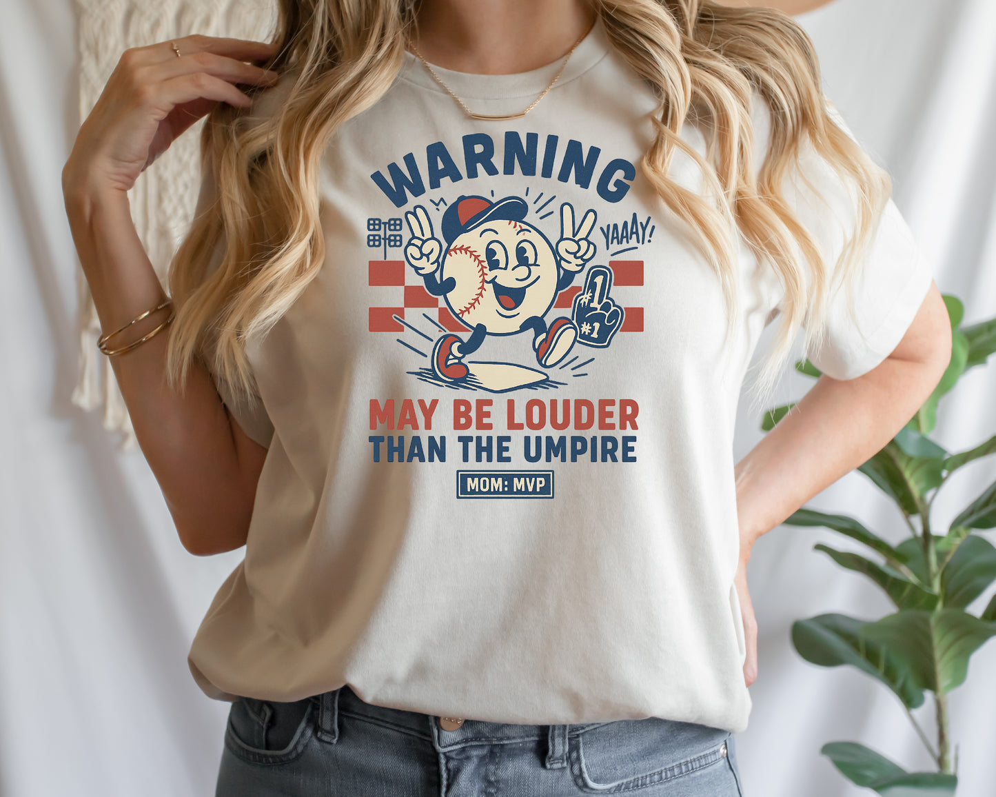 DTF Transfer Baseball Mom – Warning May Be Louder Than the Umpire