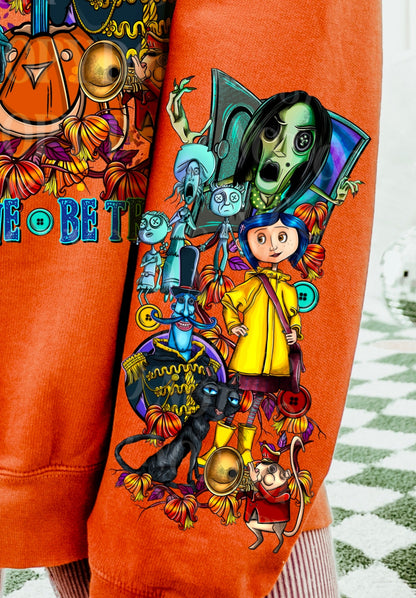 DTF Transfer Fall  Halloween Coraline Be Wise Be Brave Be Tricky