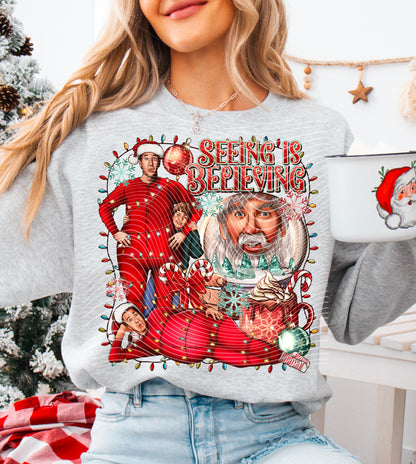 Sweatshirt Crew Or Hoodie T-Shirt  Christmas Santa Clause Vintage Sleeve Print Offered