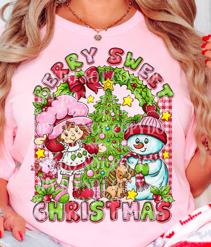 Sweatshirt Hoodie Or T-Shirt  Christmas Berry Sweet Christmas Vintage