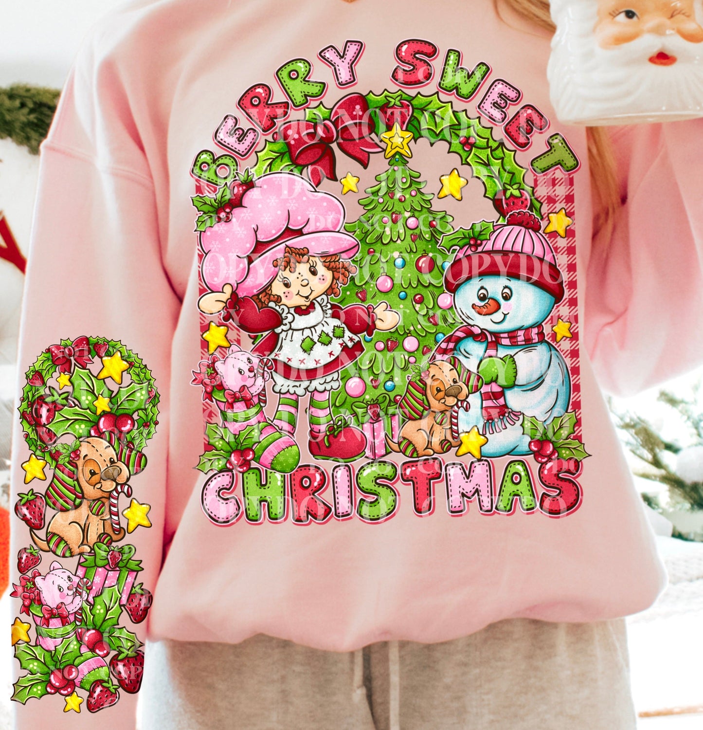 Sweatshirt Hoodie Or T-Shirt  Christmas Berry Sweet Christmas Vintage