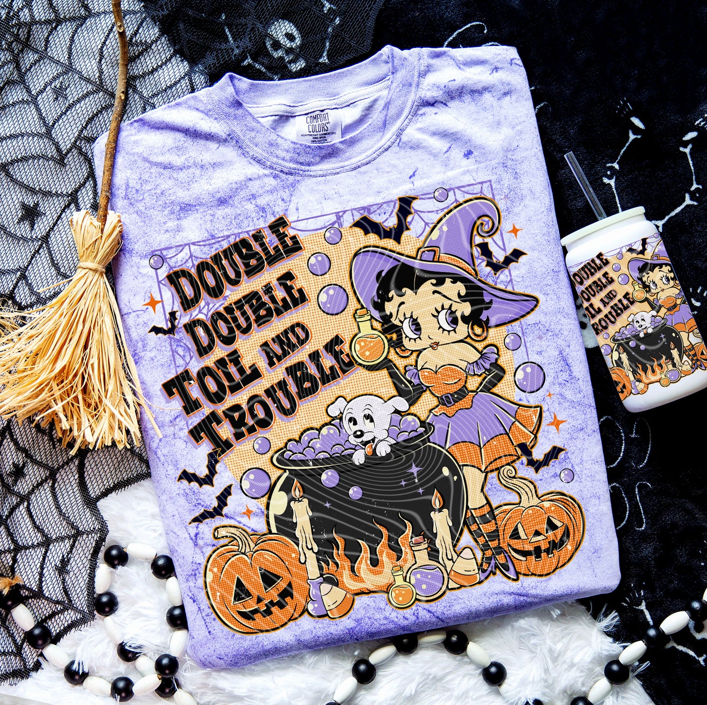 DTF Transfer Fall Halloween Betty Boop Vintage