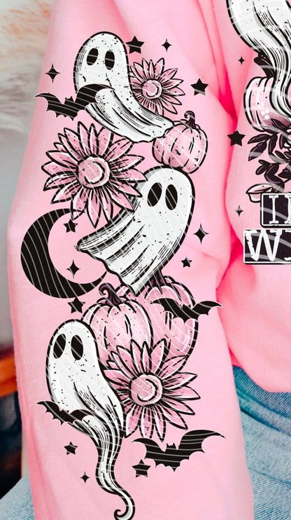 Sweatshirt Crew Or Hoodie T-Shirt  Halloween In Oct WE Wear Pink Breast Cancer