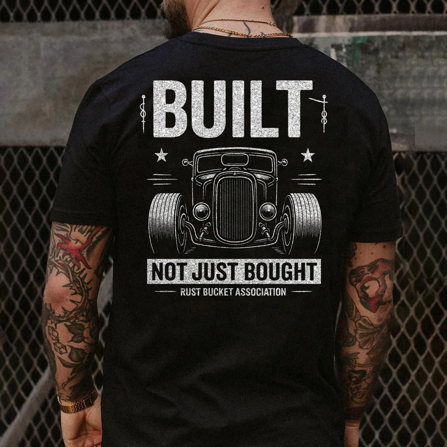 DTF Transfer Built Not Bought – Vintage Hot Rod Rust Bucket Association Graphic
