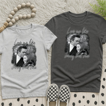 DTF Transfer Love Me Like Johnny Loved June – Vintage Country Romance Sweatshirt Design)