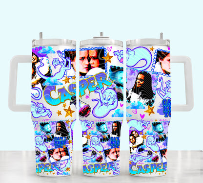 UV DTF Cup Wrap – Casper Can’t Keep You Retro Ghost Design