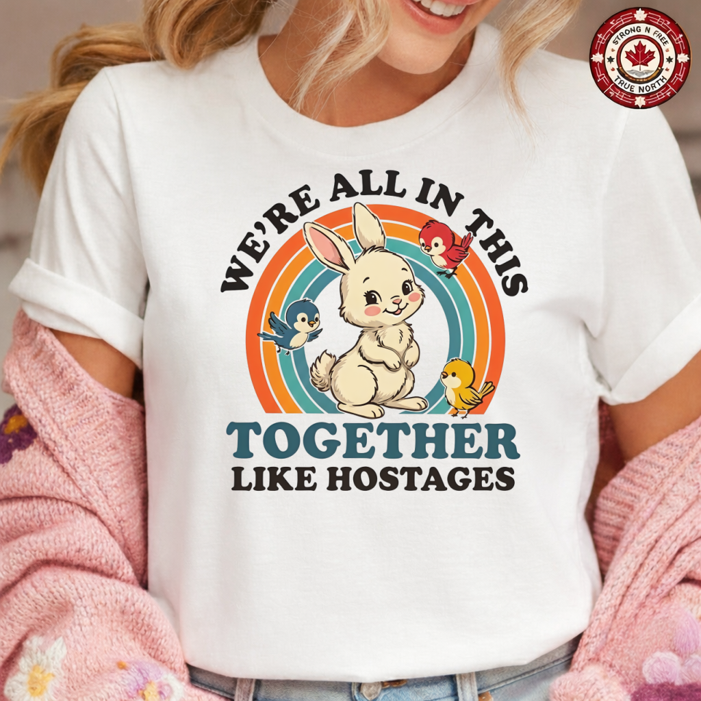 DTF Transfer Funny Bunny We’re All In This Together Like Hostages