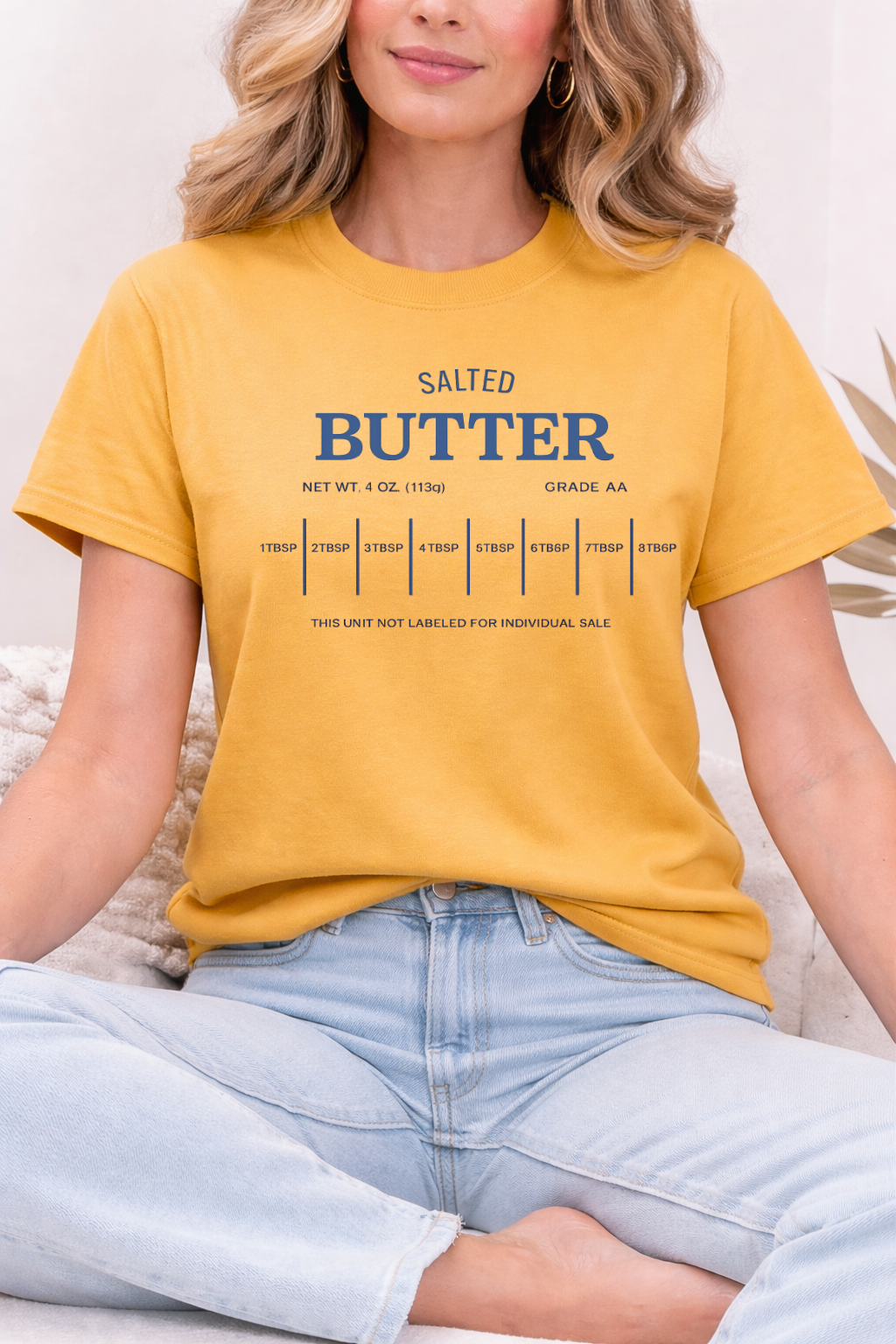 DTF Transfer Salted Butter Measurement Stick Vintage Label