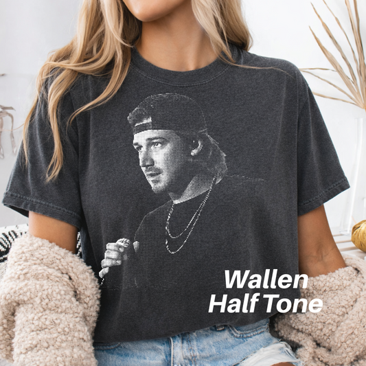 DTF Transfer Half-Tone Country Music Singer