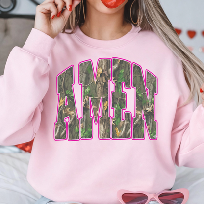 DTF Transfer Amen Christian Camo