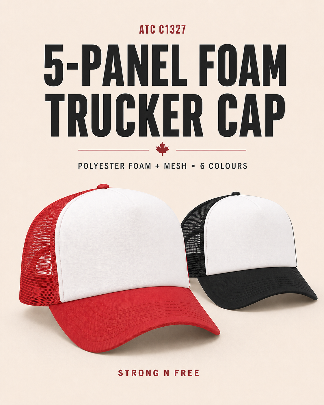ATC™ 5-PANEL FOAM TRUCKER CAP - C1327 ✨Click Here TO Return ✨✨