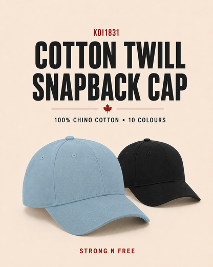 KOI  COTTON TWILL SNAPBACK CAP - KOI1831 ✨ Click Here To Go Back ✨✨