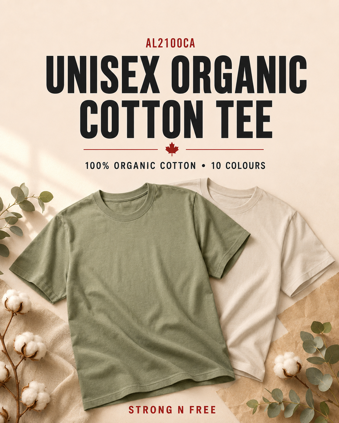 ALLMADE UNISEX ORGANIC COTTON TEE - AL2100CA ✨ CLICK HERE TO RETURN ✨