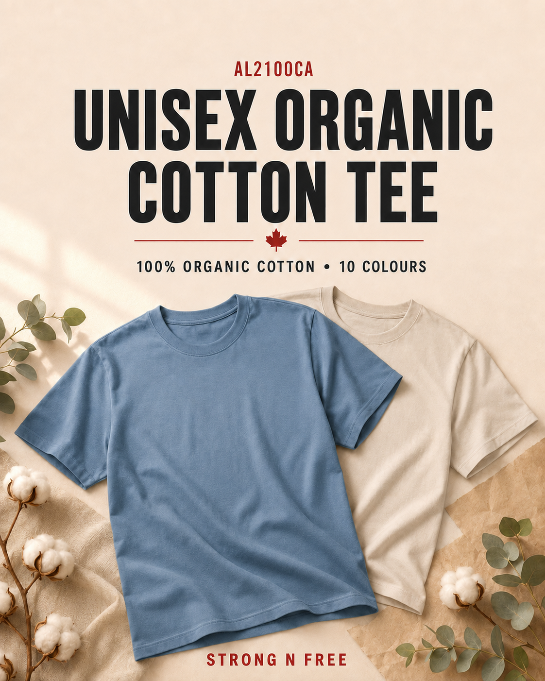 ALLMADE UNISEX ORGANIC COTTON TEE - AL2100CA ✨ CLICK HERE TO RETURN ✨