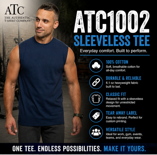 ATC™ EVERYDAY COTTON SLEEVELESS TEE - ATC1002
