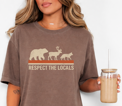 DTF Transfer Respect The Locals Wildlife Retro