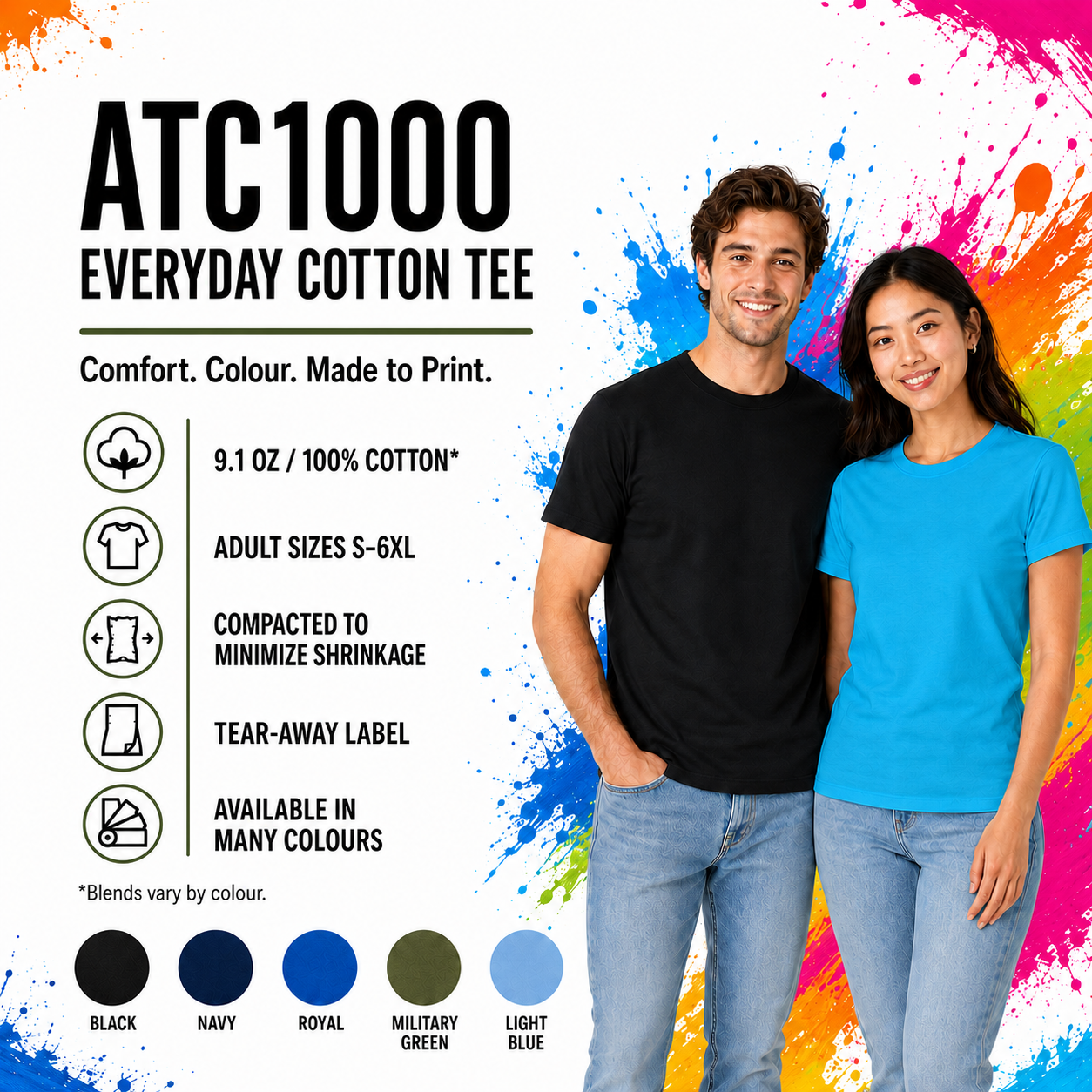 ATC™ EVERYDAY COTTON TEE - ATC1000 ✨CLICK HERE TO RETURN✨