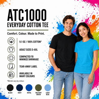 ATC™ EVERYDAY COTTON TEE - ATC1000 ✨CLICK HERE TO RETURN✨