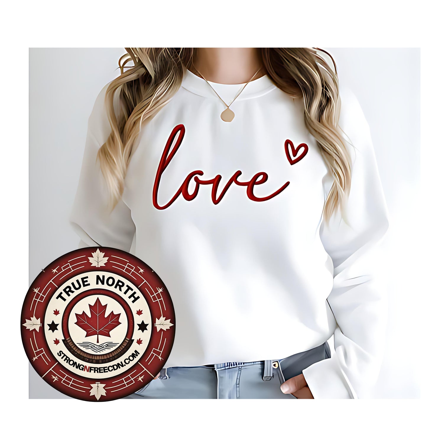 Love  Embroidered Crewneck or Hoodie