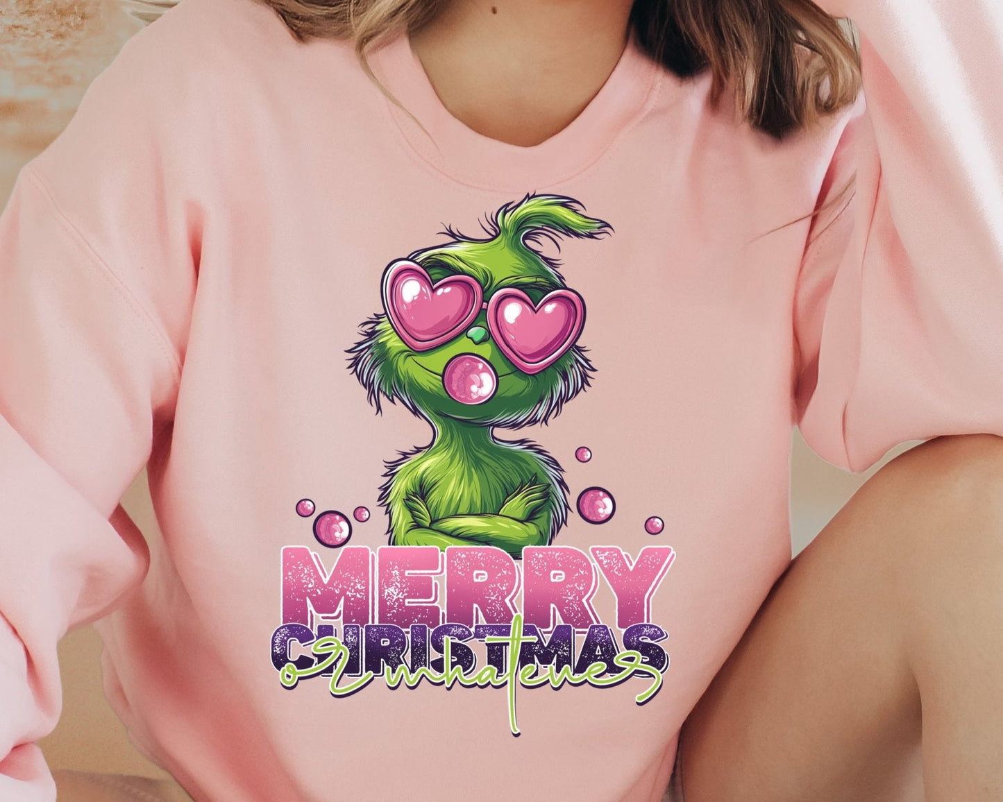 Sweatshirt Hoodie Or T-Shirt Christmas Hearts Merry Christmas