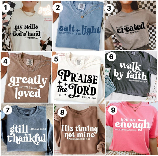 DTF Transfer – Faith-Based Christian Design | Bible Verse Tee