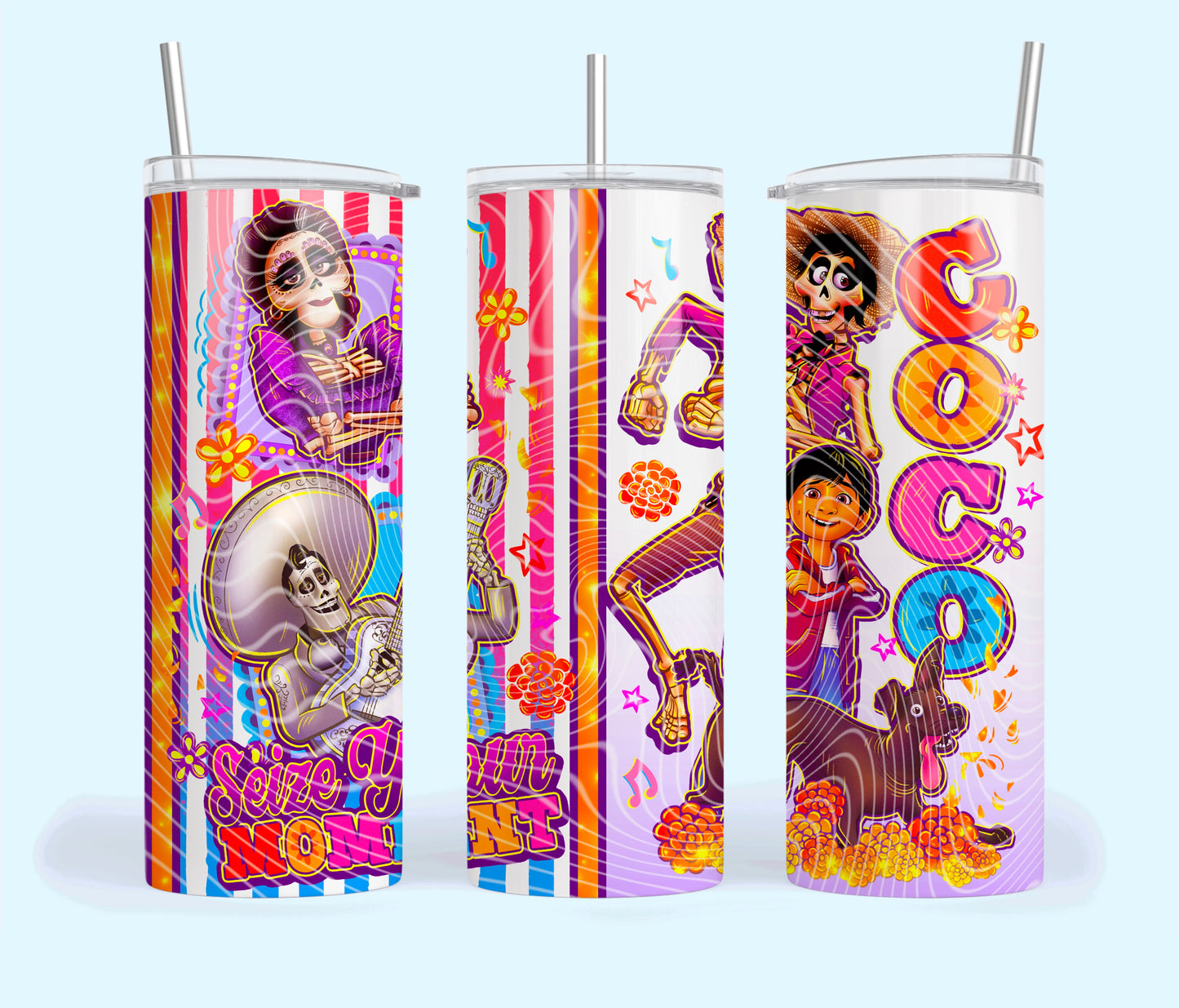 UV DTF Cup Wrap – Seize Your Moment Colorful Characters