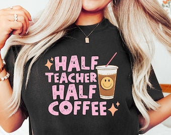 DTF Transfer Half Mom Half coffee