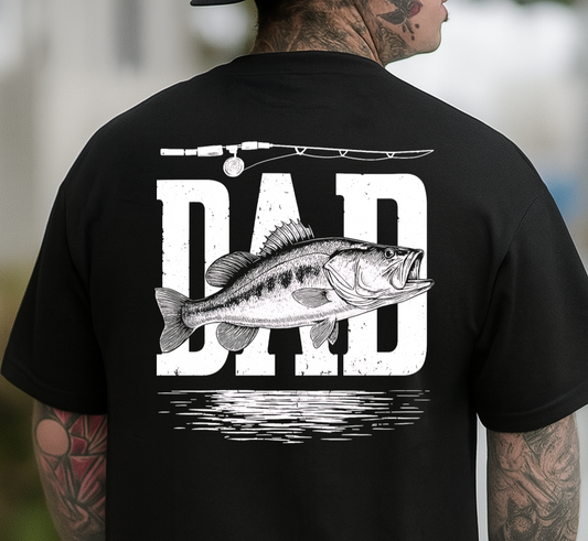 DTF Transfer Dad Fishing Design