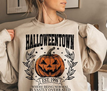 T-Shirt Or Sweatshirt  Fall  Halloween  Being Normal Over Rated