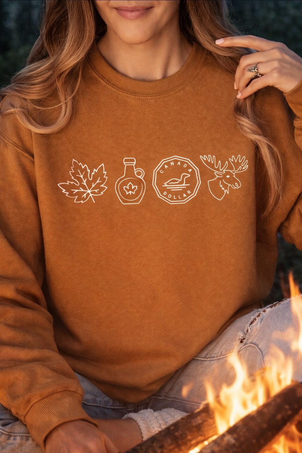 DTF Transfer Canadian Icons Maple Leaf, Syrup, Loonie & Moose