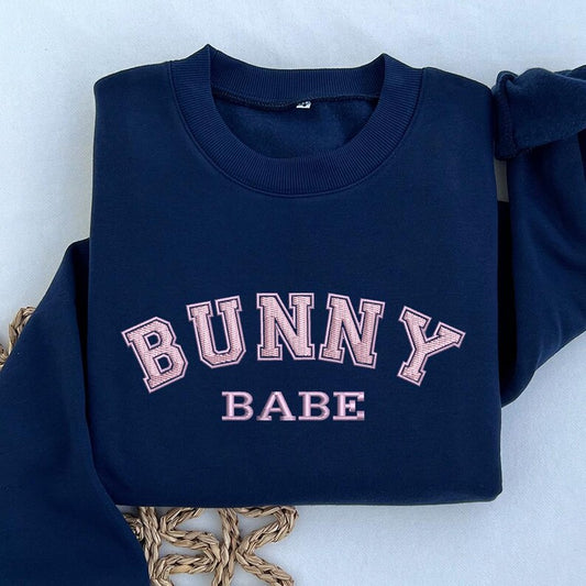 Embroidered Bunny Babe Easter Sweatshirt