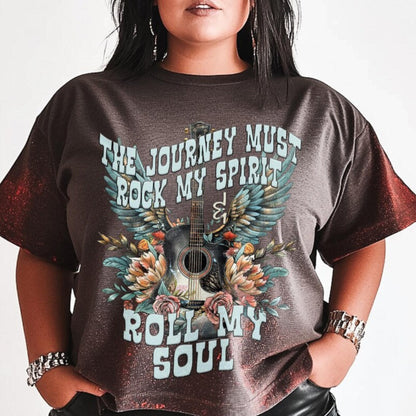 DTF Transfer The Journey Must Rock My Spirit - Soulful Guitar Design