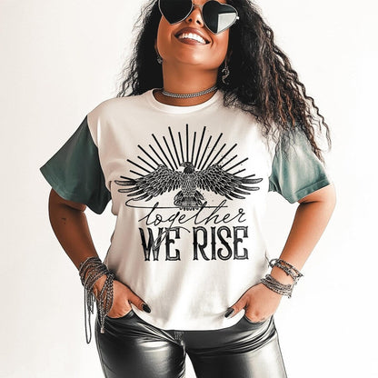 DTF Transfer Together We Rise - Inspirational Eagle Design