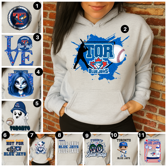 DTF Transfer Toronto Blue J Hoodie Collection – 11 Fan-Favorite Designs