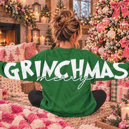 DTF Transfer – Merry Grinchmas – 5.5" Tall by 45" Long
