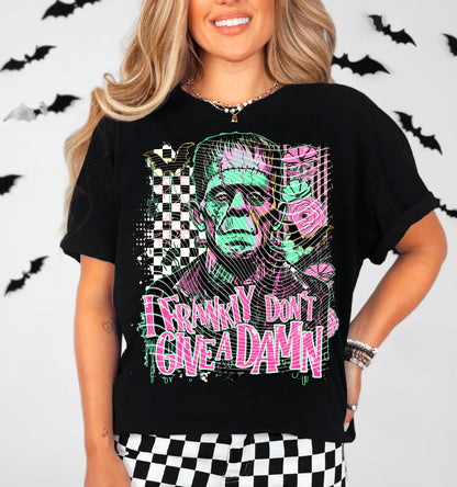 DTF Transfer Frankly Don’t Give a Damn – Neon Frankenstein