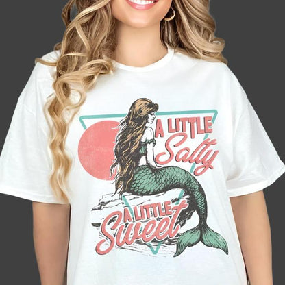 Sweatshirt Or T-Shirt Humor Summer A Little Salty More Sweet