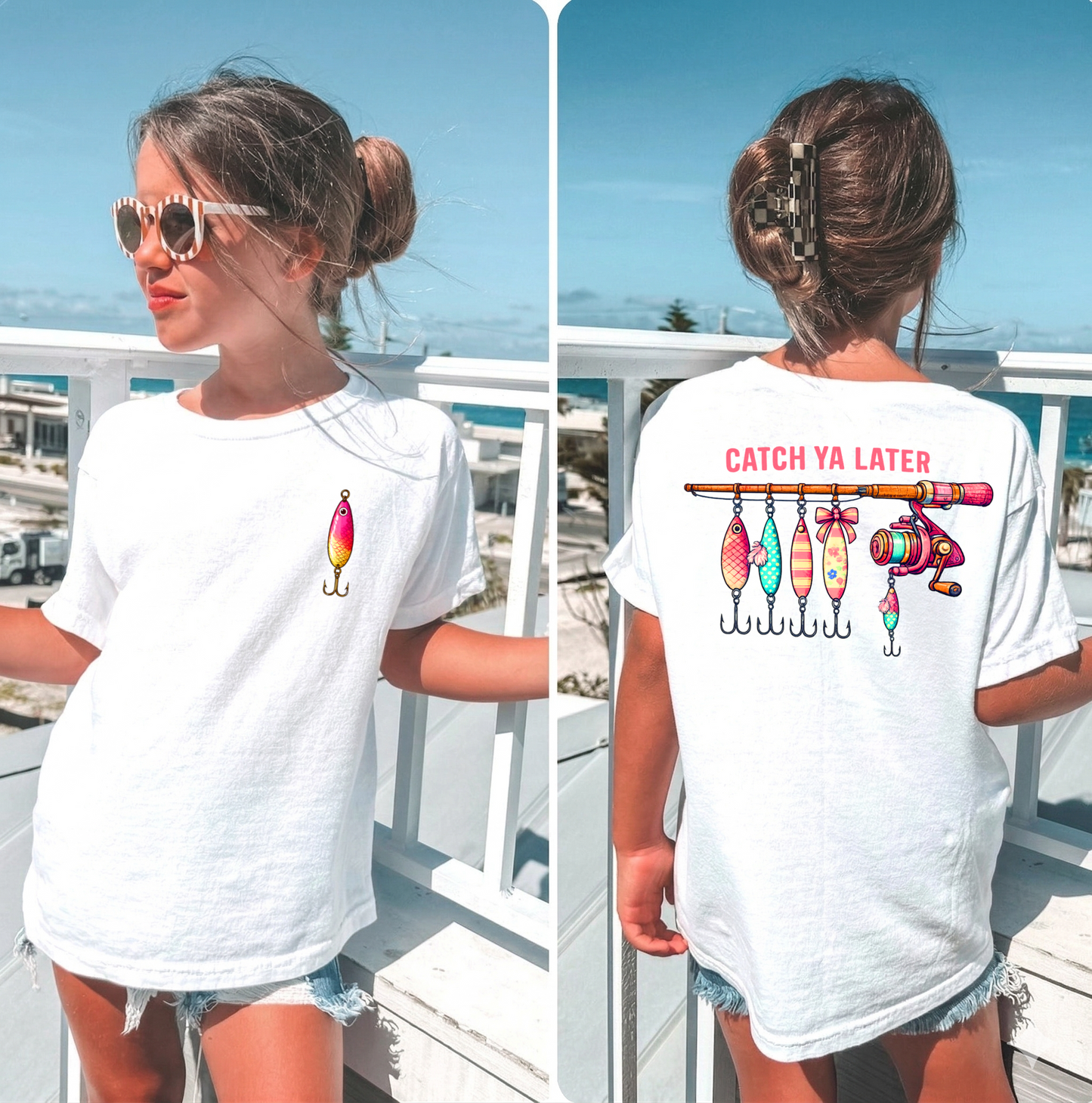 DTF Transfer Catch Ya Later Pink Fishing Rod Design – Fun Summer Fishing