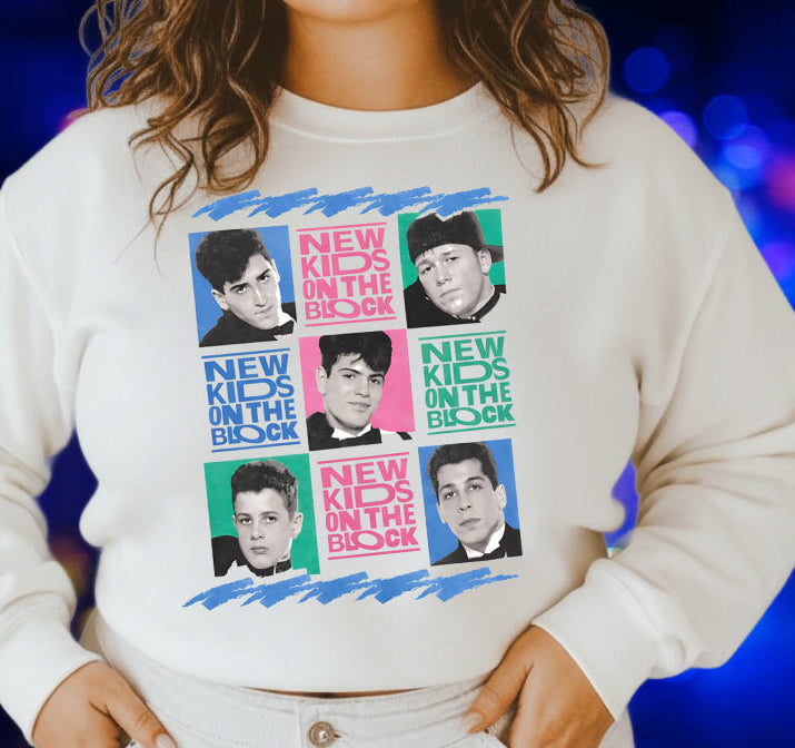 DTF Transfer – New Kids Retro Pop Collage