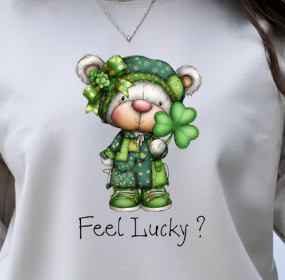 DTF Transfer Feel Lucky? St. Patrick’s Day Teddy Bear Shamrock